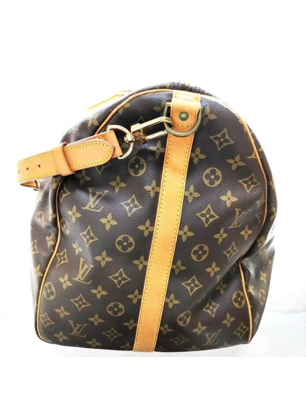 Louis Vuitton LV Boston Bag Keepall Bandouliere 60 Brown Monogram 630-052525 - Picture 3 of 13